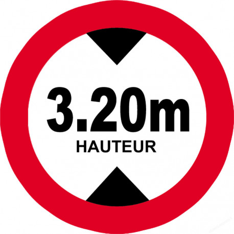 hauteur de vehicule maximum 3.2m