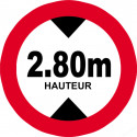 hauteur de vehicule maximum 2.8m