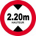 hauteur de vehicule maximum 2.2m