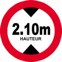 hauteur de vehicule maximum 2.1m