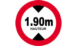 hauteur de vehicule maximum 1.9m