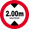 hauteur de vehicule maximum 2.0m