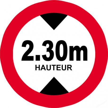 hauteur de vehicule maximum 2.2m