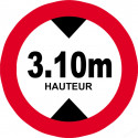 hauteur de vehicule maximum 3.1m