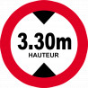 hauteur de vehicule maximum 3.3m