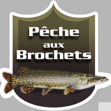 autocollant Pêche aux Brochets