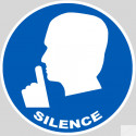 Sticker autocollant silence