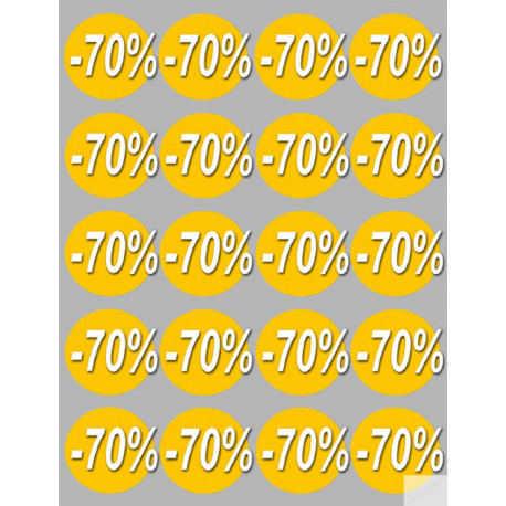 Autocollants : Stickers / autocollants Ronds 70% 4