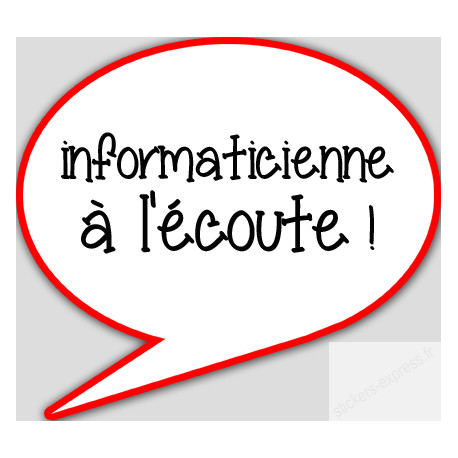 stickers / autocollant informaticien à l'écoute