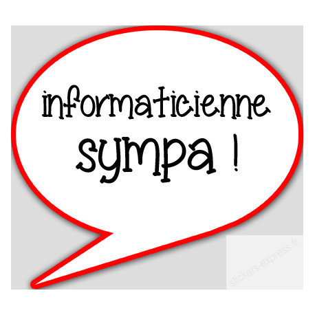 stickers / autocollant informaticienne à l'écoute