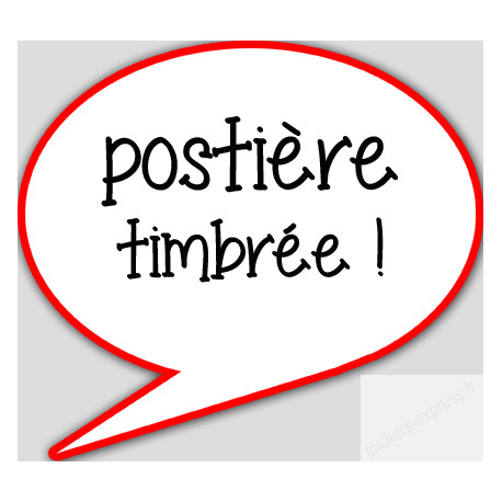 stickers / autocollant postière lettrée