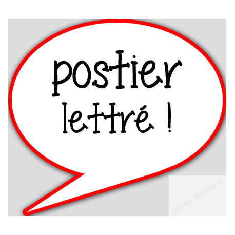 stickers / autocollant postier lettré