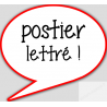 stickers / autocollant postier lettré