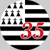 Stickers / autocollant Bretagne 35