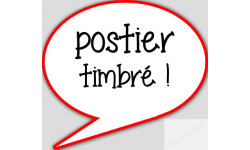 stickers / autocollant postier timbré