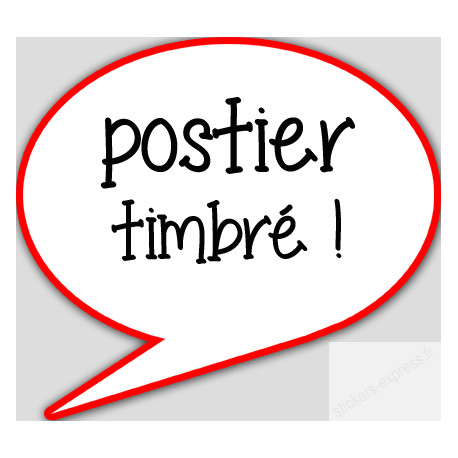 stickers / autocollant postier timbré