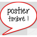 stickers / autocollant postier timbré