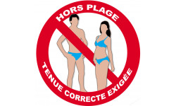 hors de la plage tenue correcte exigée