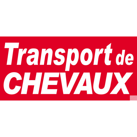 Sticker transport de chevaux