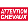 Sticker Attention Chevaux