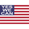 Autocollants : sticker drapeau US yes we can