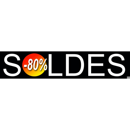 Stickers / autocollant solde design 80%