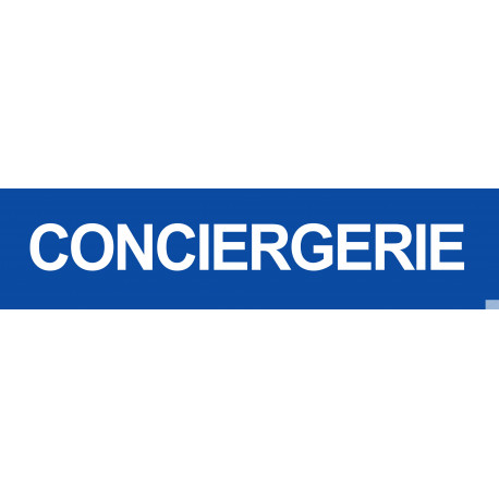 Autocollant CONCIERGERIE BLEU