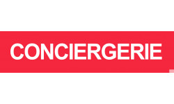 Autocollant CONCIERGERIE ROUGE