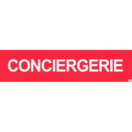 Autocollant CONCIERGERIE ROUGE