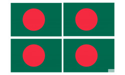 Stickers / autocollants drapeau Bangladesh 2