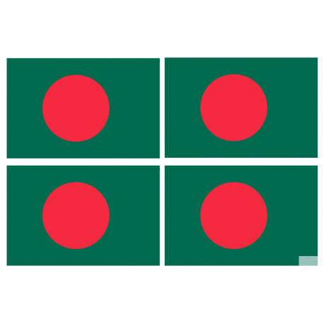 Stickers / autocollants drapeau Bangladesh 2