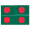 Stickers / autocollants drapeau Bangladesh 2