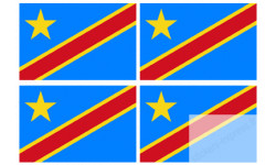 Stickers / autocollants drapeau République démocratique du Congo 2