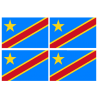 Stickers / autocollants drapeau République démocratique du Congo 2