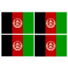 Sticker / autocollant : Drapeau Afghanistan ( 4 stickers - 9.5 x 6.3 cm )