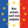 sticker autocollant Nos achats sont nos emplois