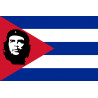 drapeau Cuba avec le che