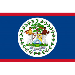 Sticker: Drapeau Belize - 19.5x13cm