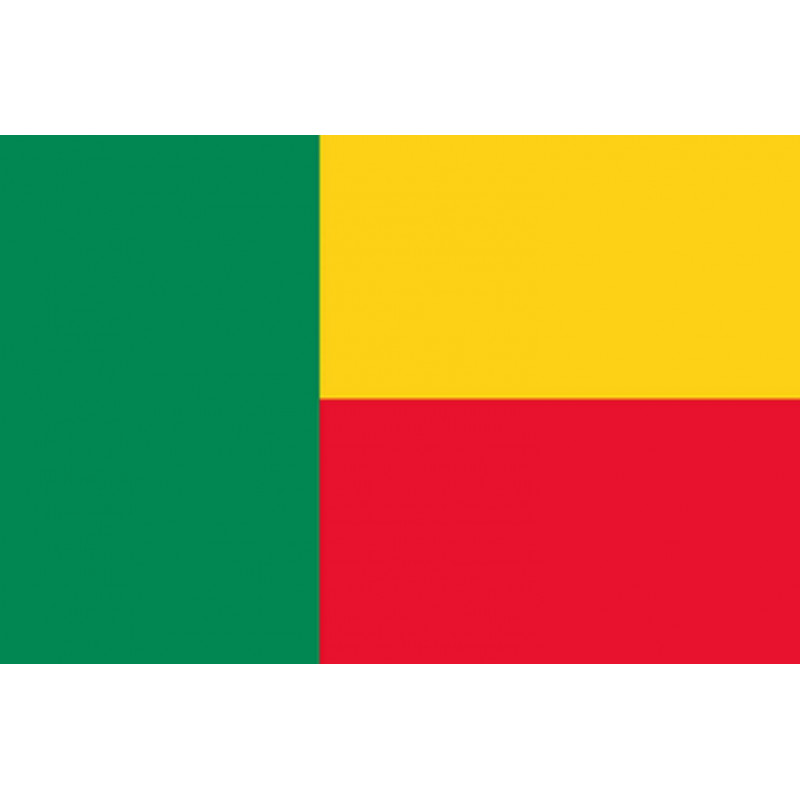 Sticker: Drapeau Bénin - 15x10cm