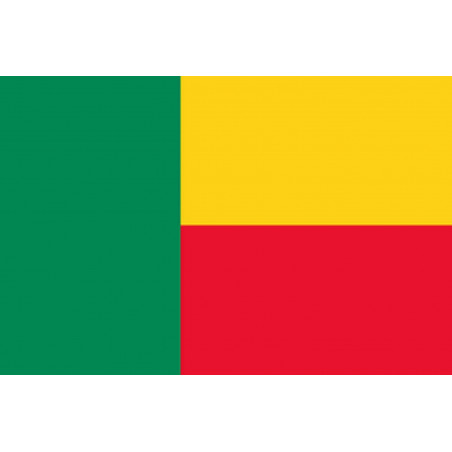 Sticker: Drapeau Bénin - 15x10cm