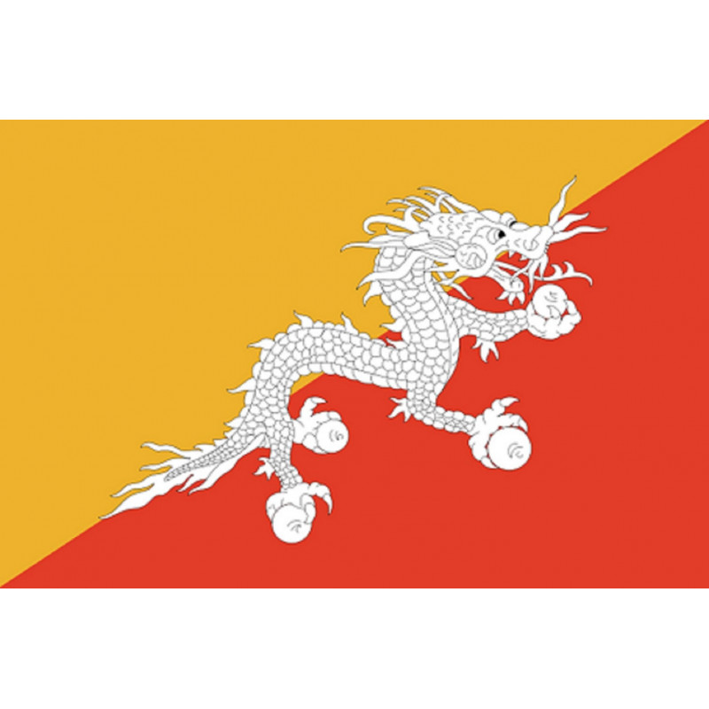 Sticker: Drapeau Bhutan (19.5x13cm)