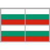 Sticker: Drapeau Bulgarie (4 fois 9.5x6.3cm)