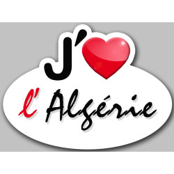 J'aime l'Algérie - 15x11cm - Sticker/autocollant