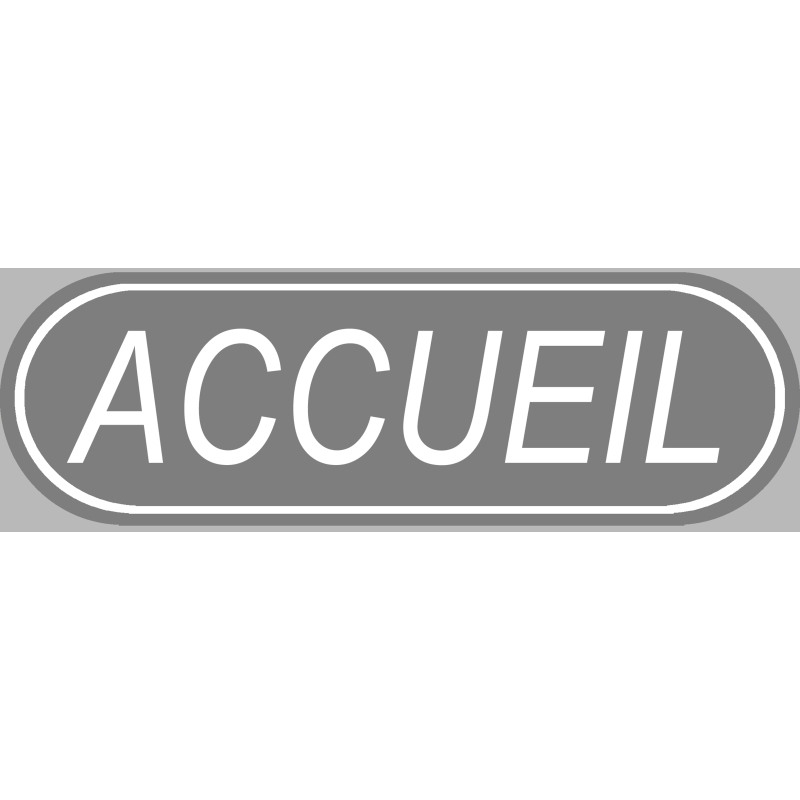 Accueil gris (19x6cm) - Sticker/autocollant