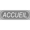 Accueil gris (19x6cm) - Sticker/autocollant