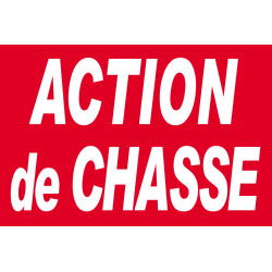 Action de chasse - 30x20cm - Sticker/autocollant