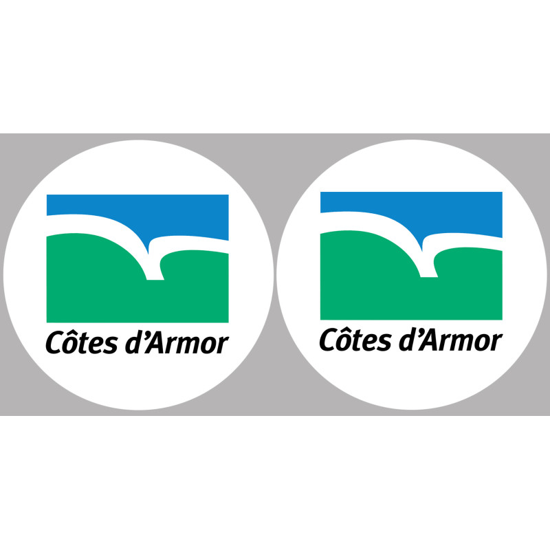 Département 22 Côtes-d'Armor (2 fois 10cm) - Sticker/autocollant