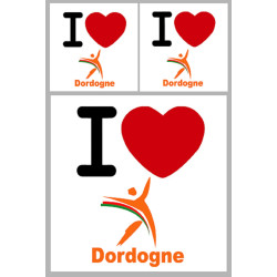 Département 24 Dordogne (1 fois 10cm et 2 fois 5cm) - Sticker/autocol