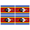 Drapeau Swaziland (4 stickers - 9.5 x 6.3 cm) - Sticker/autocollant