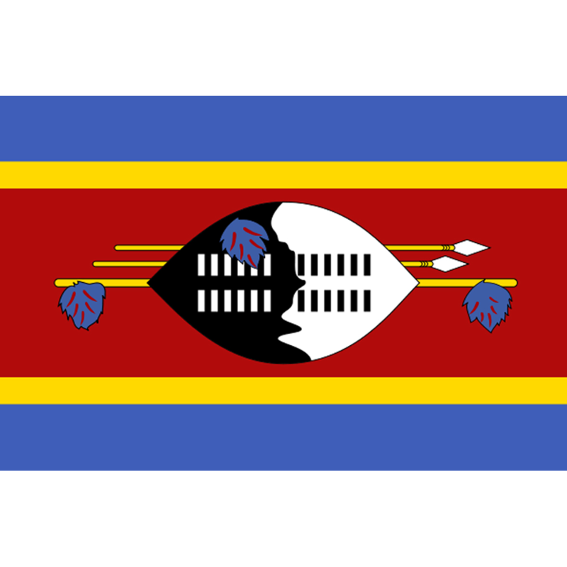 Drapeau Swaziland (5 x 3.3 cm) - Sticker/autocollant